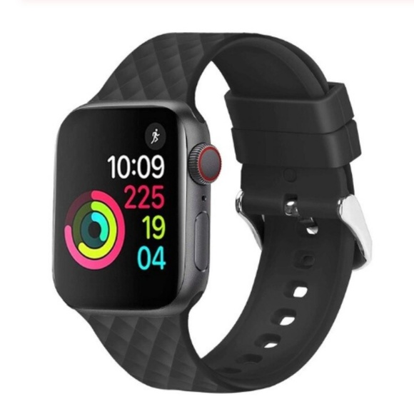 Accessories - *NEW Black Rhomboid Silicone Band For Apple Watch